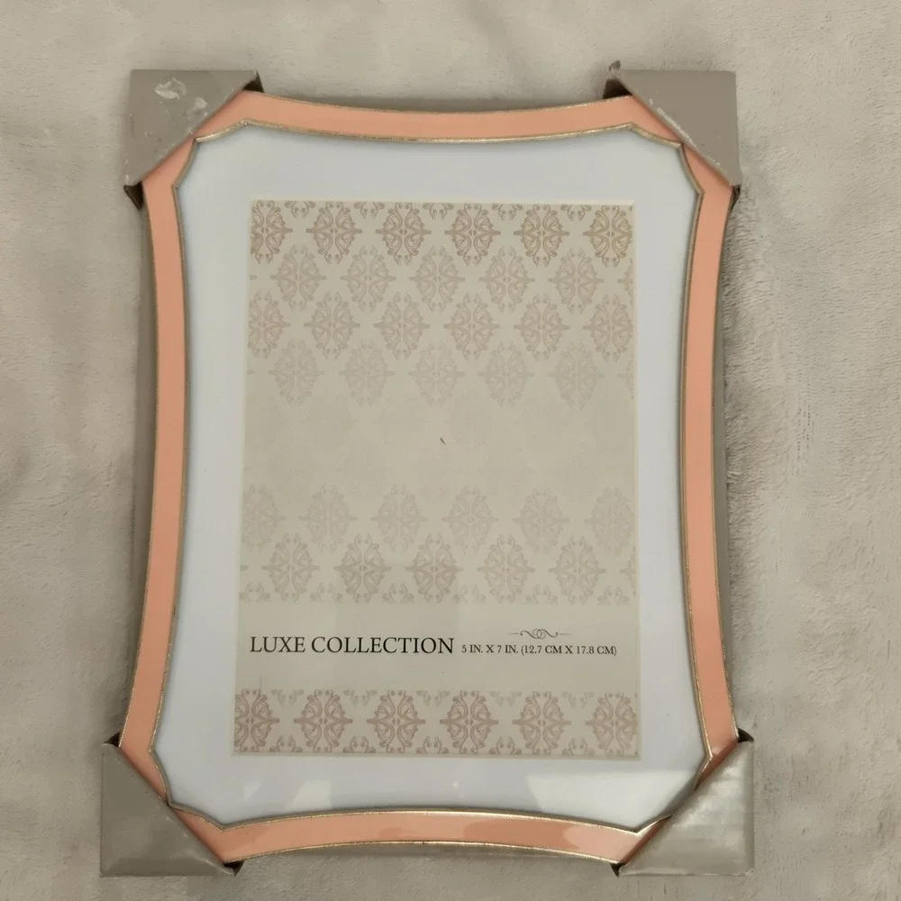 Luxe Fetco Peach Enamel Picture Frame 5x7